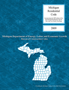 Michigan Residential Code 2009