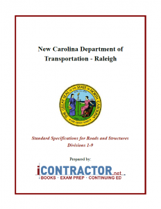 North Carolina Standard Specifications for Roads and Structures