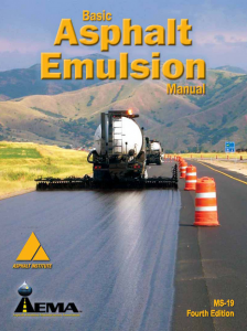 Basic Asphalt Emulsion Manual 4th