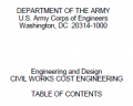 Civil Works Cost Engineering