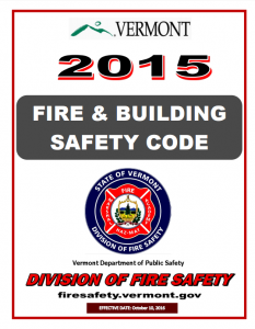 State of Vermont Fire Prevention & Building Code Rules, 2015