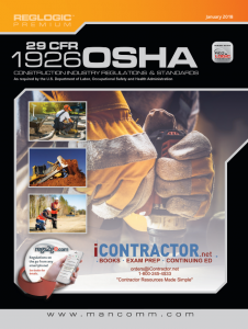 Code of Federal Regulations, 29 CFR Part 1926 (OSHA) 2018